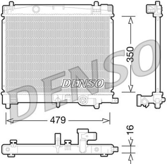 Радіатор, охолодження двигуна DENSO DRM50078