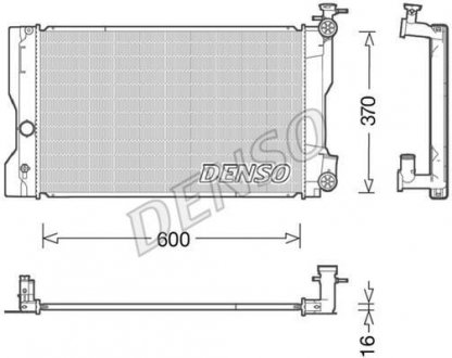 Радиатор двигателя DENSO DRM50091