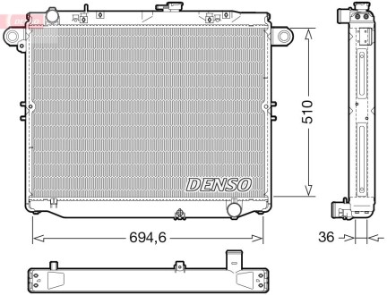 Радиатор TOTOTA Land Cruiser 100\'\'98-07 DENSO DRM50139