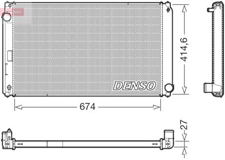 Радіатор двигуна DENSO DRM50151