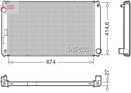Радіатор двигуна DENSO DRM50151