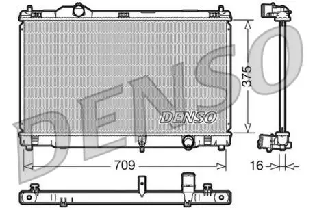 Радиатор, охлаждение двигателя DENSO DRM51001