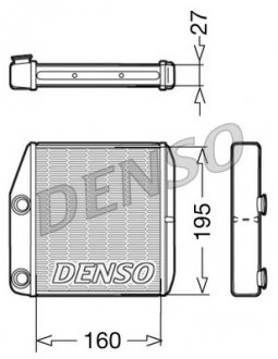 Радіатор пічки FIAT/OPEL DENSO DRR09075 (фото 1)