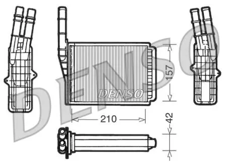 Радиатор печки DENSO DRR23013