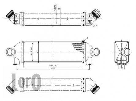 Радіатор інтеркулера Ford Transit 2.4DI 00- DEPO 0170180003 (фото 1)