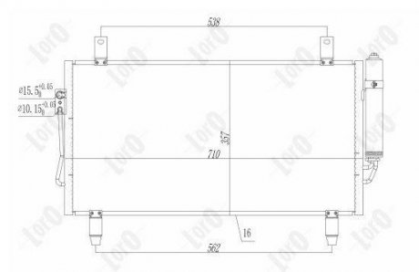 Радіатор кондиціонера Mitsubishi Outlander 2.0-3.0 12- DEPO 0330160018 (фото 1)