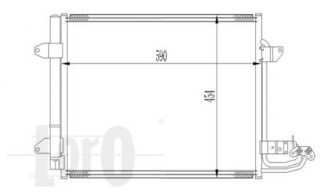 Радиатор кондиционера Caddy 04-/Touran 03- DEPO 053-016-0017