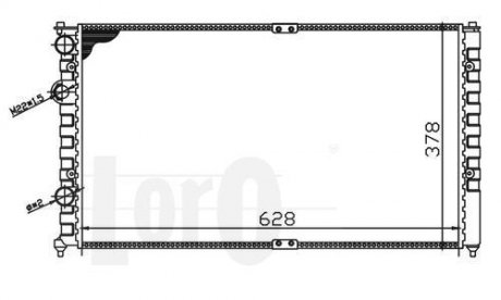 Радіатор системи охолодження VW POLO 1.9SDI/TDI 94- DEPO 0530170067 (фото 1)