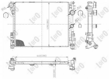 Радіатор системи охолодження DEPO 0540170060B (фото 1)