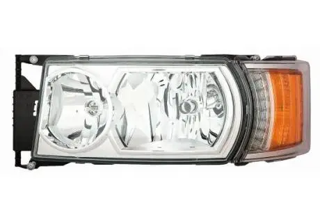 Фара Лів (H1/H7/LED, ручн, включає денні ходові вогні, колір відбивача: хром, колір повороту: помаранчевий) SCANIA G I, P I, P,G,R,T, R I, T 01.03- DEPO 7711105LLDEU