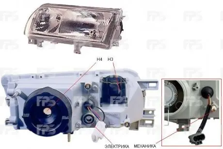 Фара передняя DEPO FP 1666 R7-E