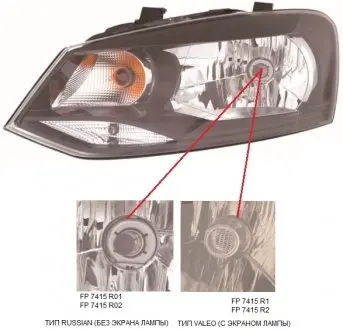 Фара передня DEPO FP 7415 R02-E