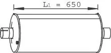 Глушитель системы выпуска (средний) Dinex 28426
