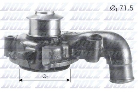Насос системы охлаждения DOLZ F165 (фото 1)