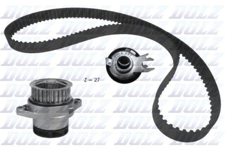 Комплект ГРМ + помпа VW Caddy II/Polo 1.0/1.4 95-04 (135x19) P541) DOLZ KD230