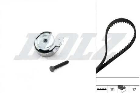 К-кт. ГРМ (ремень+ролик+крепление) OPEL 1,2-2,2: Astra F, Vectra, Corsa, Combo DAEWOO DOLZ SKD021