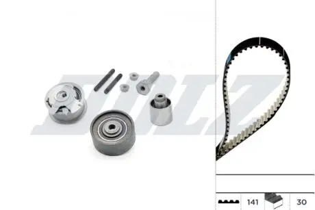 К-кт. ГРМ (рем.+3шт.ролика+крепление) AUDI 2,0TDI: A3/4/6 03- VW 2,0TDI: Golf V, Passat, Touran SKODA SEAT DOLZ SKD048