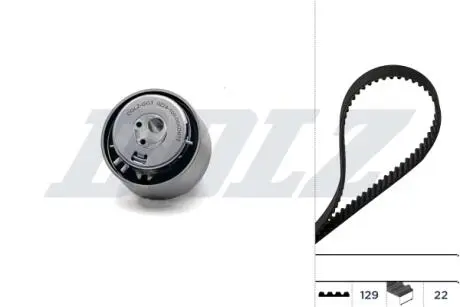 A_Ремкомплект ГРМ FIAT/LANCIA Grande Punto/Ypsilon "1,2-1,4 "99> DOLZ ="SKD060"