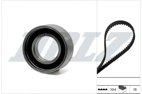 Комплект ГРМ (ремінь + ролик) FIAT PANDA, PANDA/HATCHBACK, PUNTO, TIPO, UNO, LANCIA Y, Y10 0.8-1.1 09.82-07.04 DOLZ SKD129