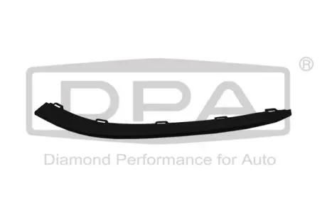 Спойлер переднего бампера левый VW Golf (12-) DPA 88051273502