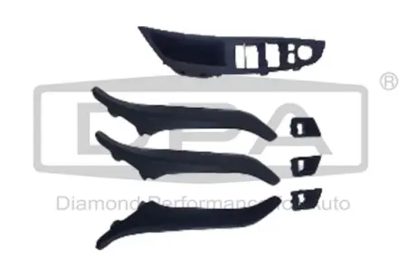Комплект дверной панели BMW 5 F10, F11 (09-17) кожаный черный (комплект из 7 час DPA K89855102