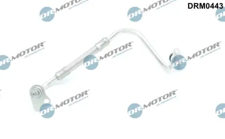 Трубка турбокомпрессора ДВЗ (чорний метал) DR.MOTOR DRM0443