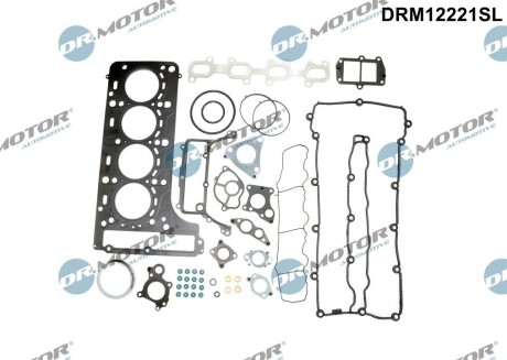 Комплект прокладок з різних матеріалів DR.MOTOR DRM12221SL