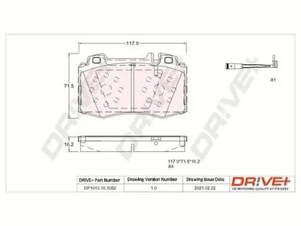 KLOCKI HAM. PRZУD DB E-CLASSE 3.2CDI 02- Drive+ DP1010101052