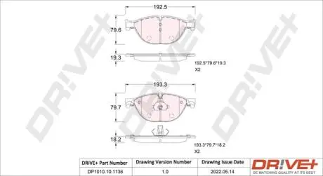 KLOCKI HAM. PRZУD BMW 5 7 /F10/ 10- Drive+ DP1010101136