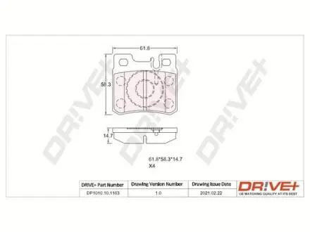 Drive+ - Гальмівні колодки до дисків Drive+ DP1010.10.1163