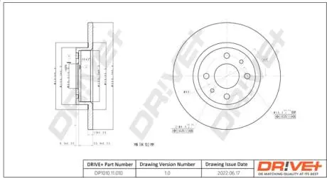 Гальмівний диск Drive+ DP1010110101