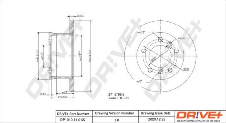 Гальмівний диск Drive+ DP1010110122