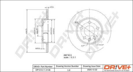 Гальмівний диск Drive+ DP1010110146