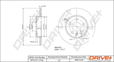 Гальмівний диск Drive+ DP1010110146