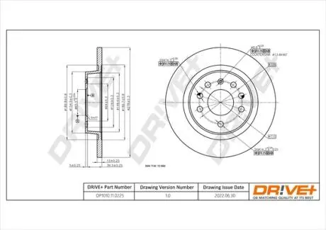 Гальмівний диск Drive+ DP1010110225