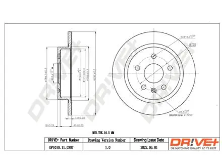 Гальмівний диск Drive+ DP1010110307