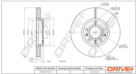 Гальмівний диск Drive+ DP1010110371