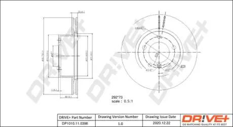 Гальмівний диск Drive+ DP1010110398
