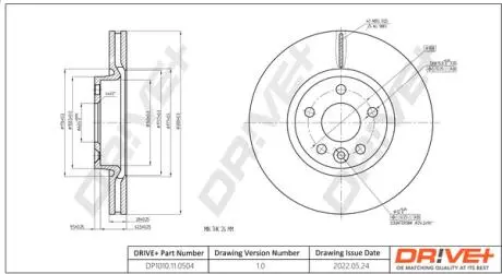 Гальмівний диск Drive+ DP1010110504