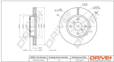 Гальмівний диск Drive+ DP1010110509