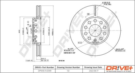 Гальмівний диск Drive+ DP1010110599