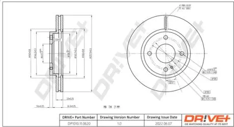 Гальмівний диск Drive+ DP1010110620