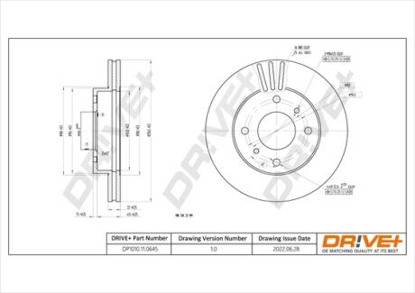 Гальмівний диск Drive+ DP1010.11.0645