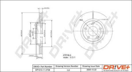 Гальмівний диск Drive+ DP1010110708