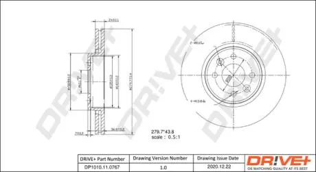 Гальмівний диск Drive+ DP1010110767