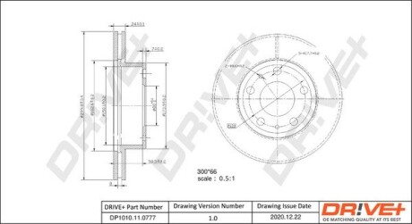 Гальмівний диск Drive+ DP1010110777