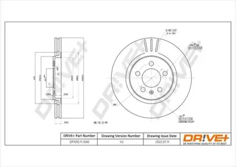 TARCZA HAM. PRZУD VW GOLF III 2.0 16V 280X22 Drive+ DP1010111040