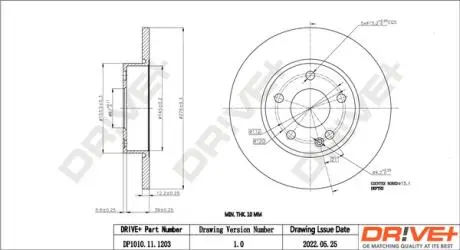 TARCZA HAM. PRZУD DB A150 276X12 Drive+ DP1010111203