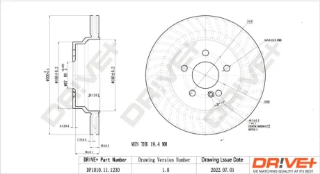 Drive+ - Гальмівний диск Drive+ DP1010.11.1230