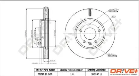 TARCZA HAM. PRZУD OPEL ANTARA 2.0CDTI 08- 295X29 Drive+ DP1010111453